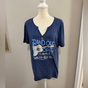 Grand Ole Opry Women's Blue Short Sleeve Tee.  Size XL
